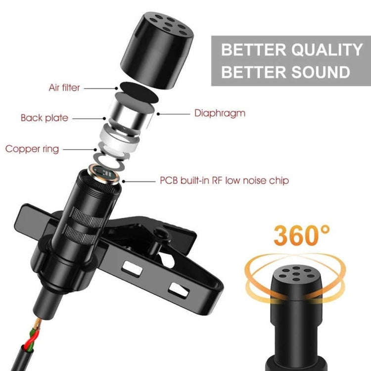 GAM-140 Mobile Phone Recording Collar Microphone(Black)