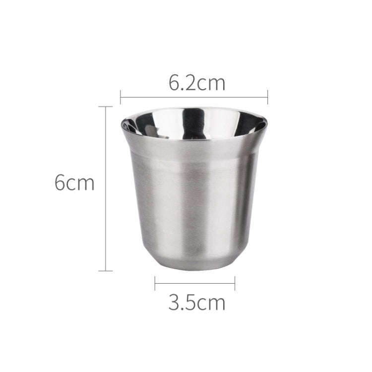 304 Stainless Steel Coffee Capsule Cup Double Insulation Coffee Cup, Style: Small Single Cup