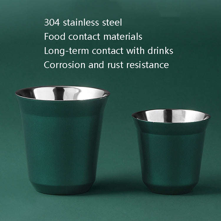 304 Stainless Steel Coffee Capsule Cup Double Insulation Coffee Cup, Style: Small Single Cup