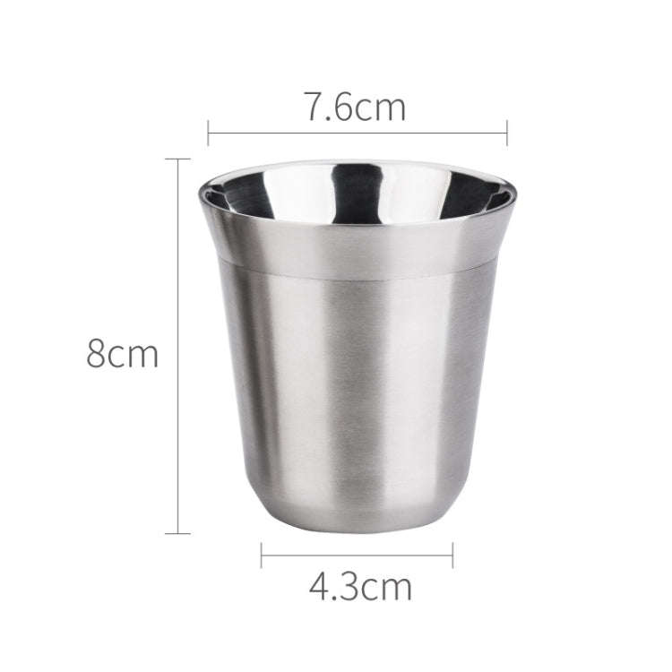 304 Stainless Steel Coffee Capsule Cup Double Insulation Coffee Cup, Style: Large Single Cup