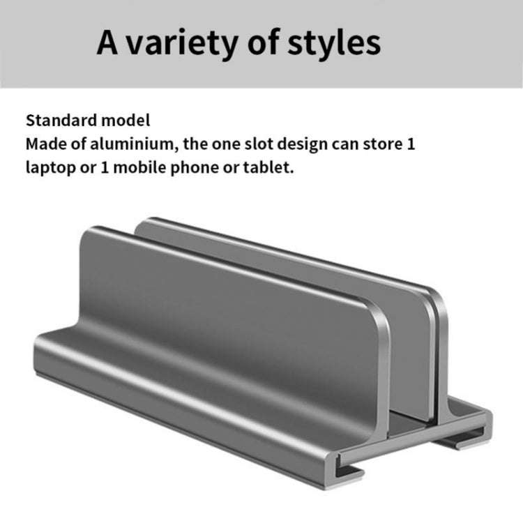 Aluminum Alloy Laptop Tablet Phone Storage Stand, Color: L400 Single Slot (Gray)
