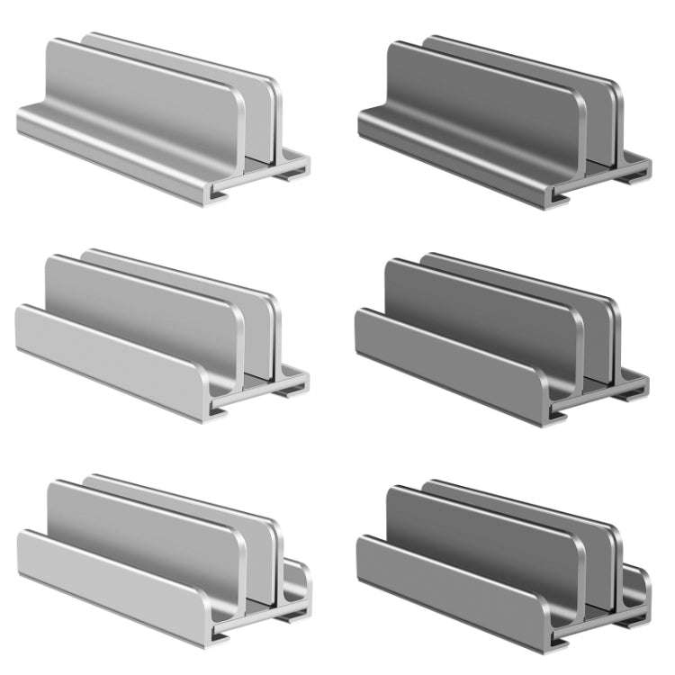 Aluminum Alloy Laptop Tablet Phone Storage Stand, Color: L402 Three Slots (Gray)