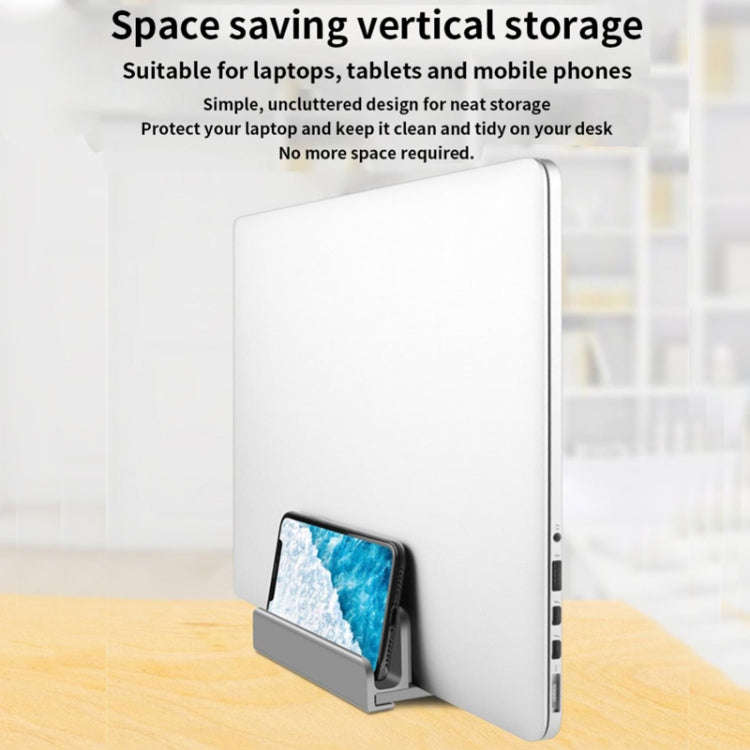 Aluminum Alloy Laptop Tablet Phone Storage Stand, Color: L402 Three Slots (Gray)