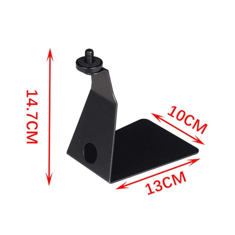 TEYUN L-Shaped Iron Triangle Metal Microphone Stand(Black)
