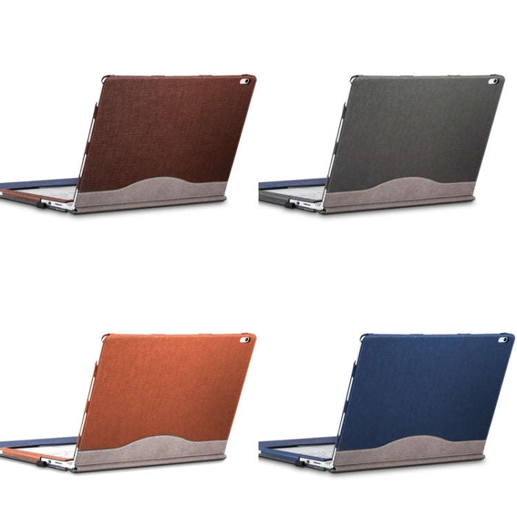 PU Leather Laptop Protective Sleeve For Microsoft Surface Book 1 13.5 inches(Gentleman Gray)