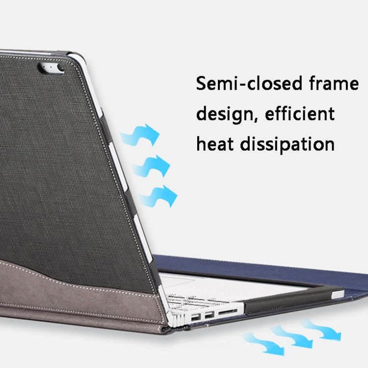 PU Leather Laptop Protective Sleeve For Microsoft Surface Book 1 13.5 inches(Gentleman Gray)