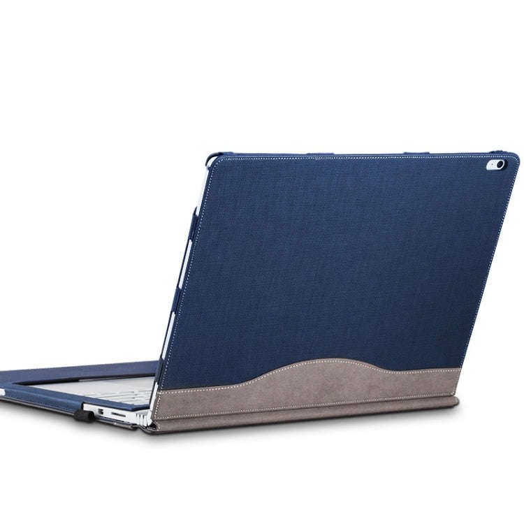 PU Leather Laptop Protective Sleeve For Microsoft Surface Book 2 13.5 inches(Deep Blue)