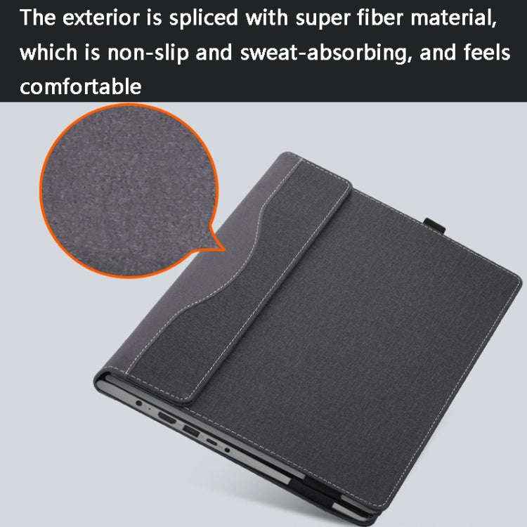 13.5 Inch Multifunctional PU Leather Laptop Sleeve For Microsoft Surface Laptop 1/2/3/4(Blue)