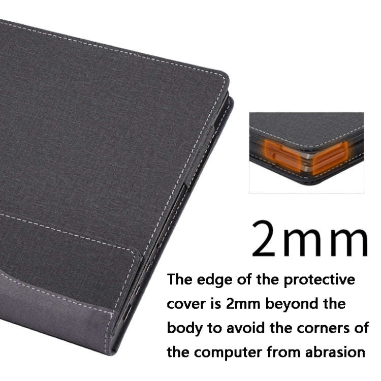 13.5 Inch Multifunctional PU Leather Laptop Sleeve For Microsoft Surface Laptop 1/2/3/4(Blue)
