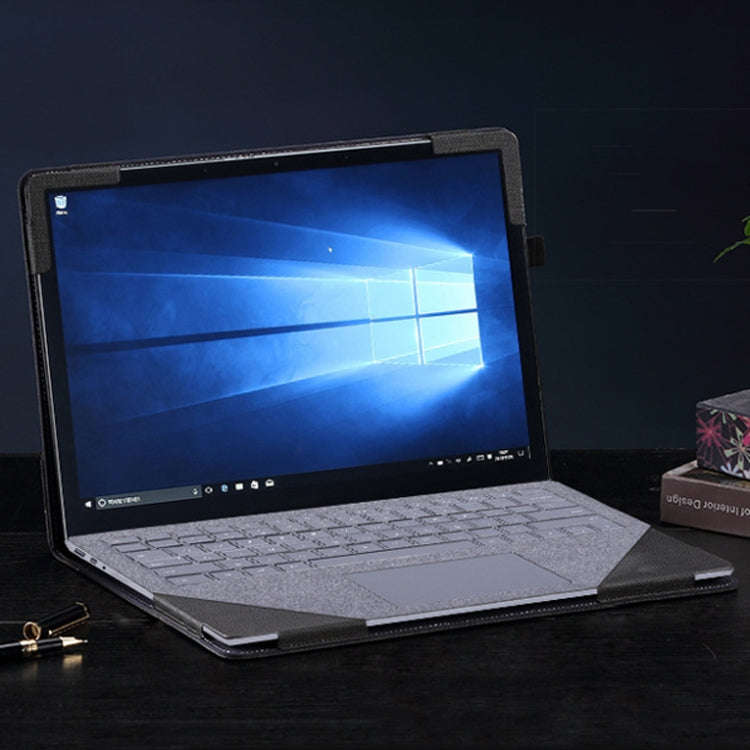 13.5 Inch Multifunctional PU Leather Laptop Sleeve For Microsoft Surface Laptop 1/2/3/4(Blue)