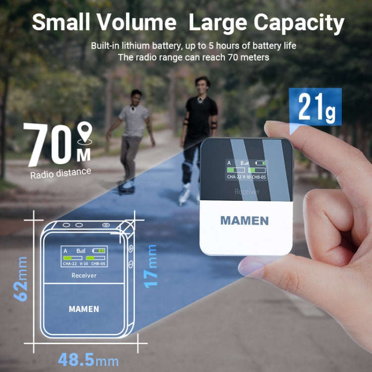 MAMEN KT-W1 Live Single-Reverse Camera Microphone, Specification: 2 in 1