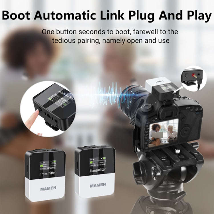 MAMEN KT-W1 Live Single-Reverse Camera Microphone, Specification: 2 in 1