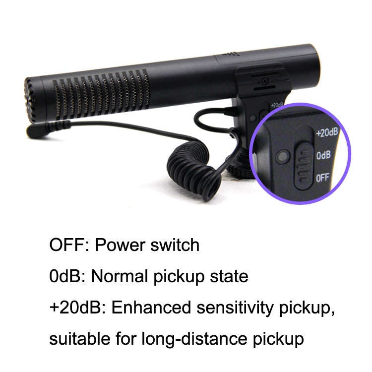 MAMEN MIC-05 Micro SLR Camera Microphone(Black)