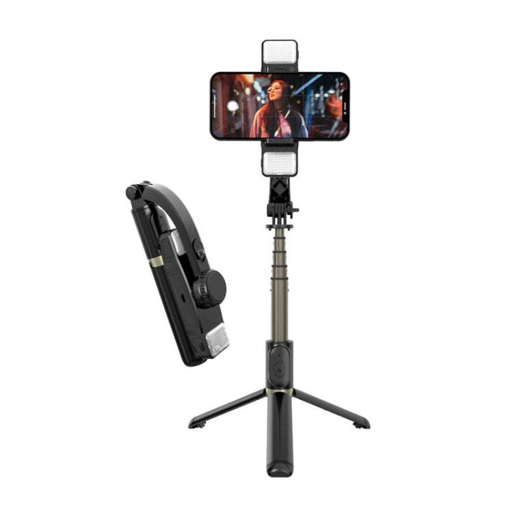 CYKE Q08D Handheld Dual Light Bluetooth Mobile Phone Selfie Stick(Black)