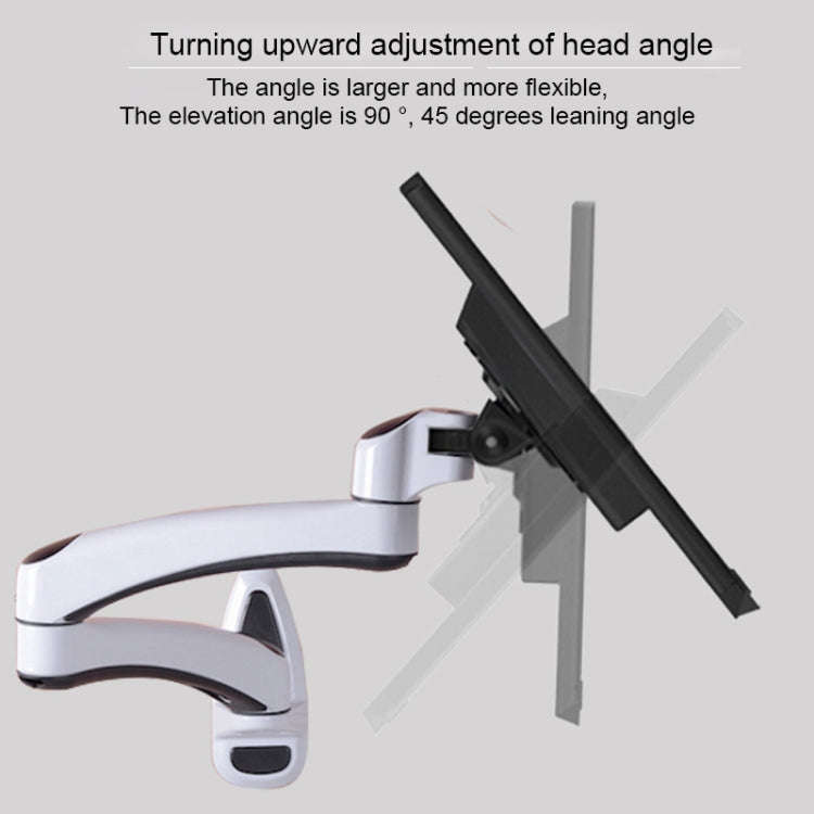 Gibbon Mounts FE112W Wall-Mounted Dual-Section Telescopic Monitor Stand(White)