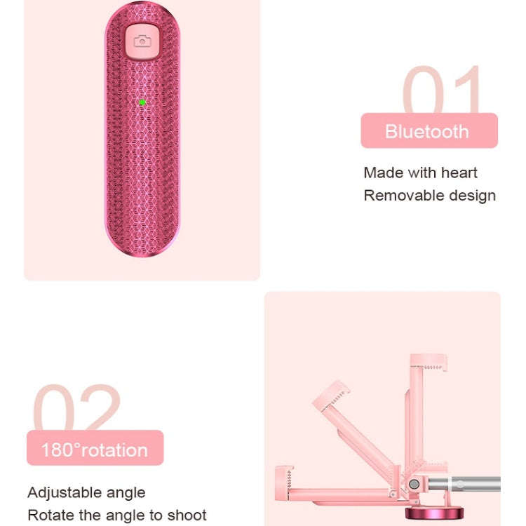 CYKE N-MY Integrated Tripod Bluetooth Live Selfie Stick(Pink)