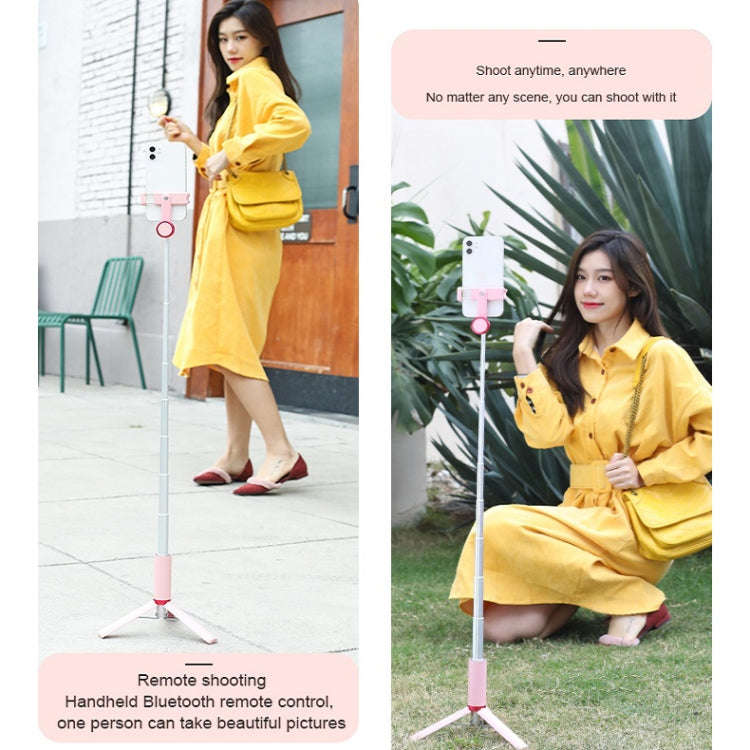 CYKE N-MY Integrated Tripod Bluetooth Live Selfie Stick(Pink)