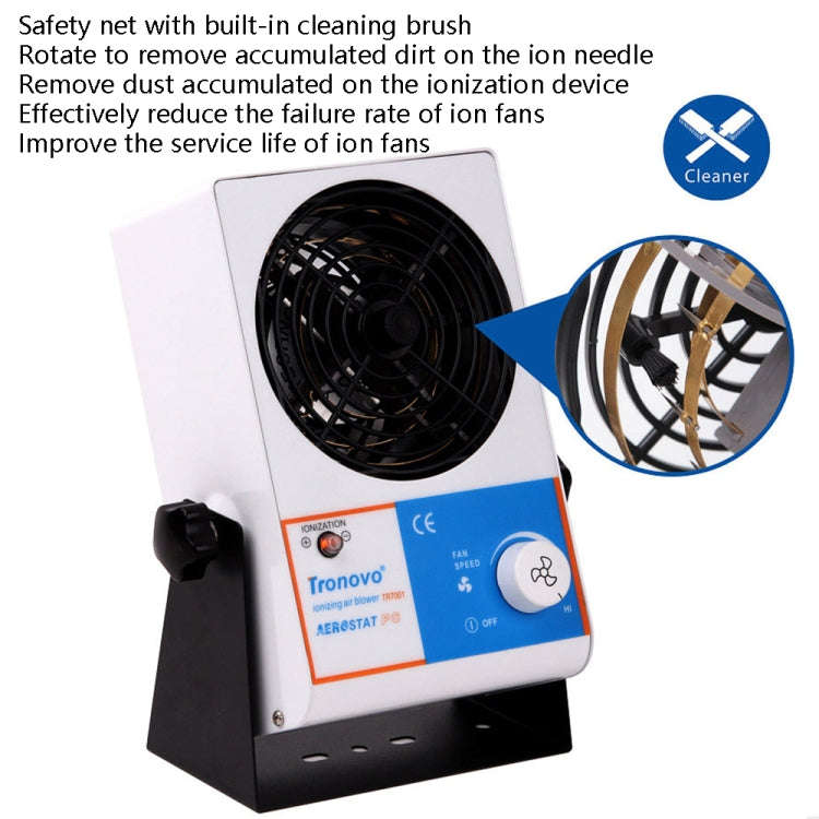 TRONOVO TR7001 Desktop Anti-Static Eliminator Anti-Static Small Ion Fan, EU Plug