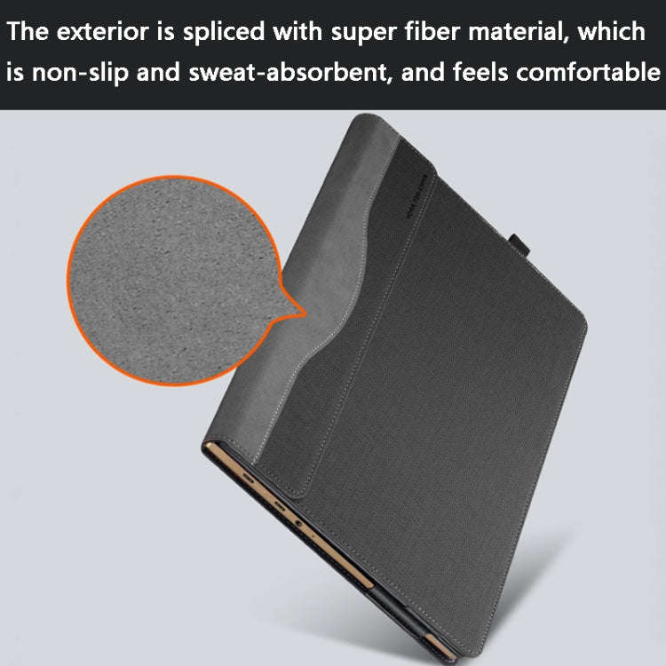 Laptop PU Leather Protective Case For Lenovo Yoga 720-13(Gentleman Gray)