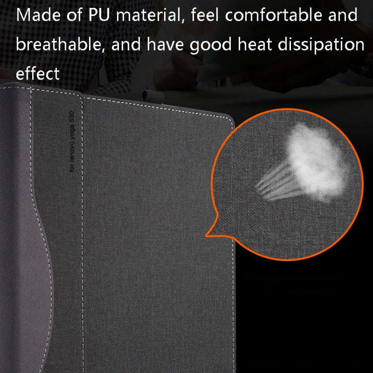 Laptop PU Leather Protective Case For Lenovo Yoga 530-14(Dark Gray)