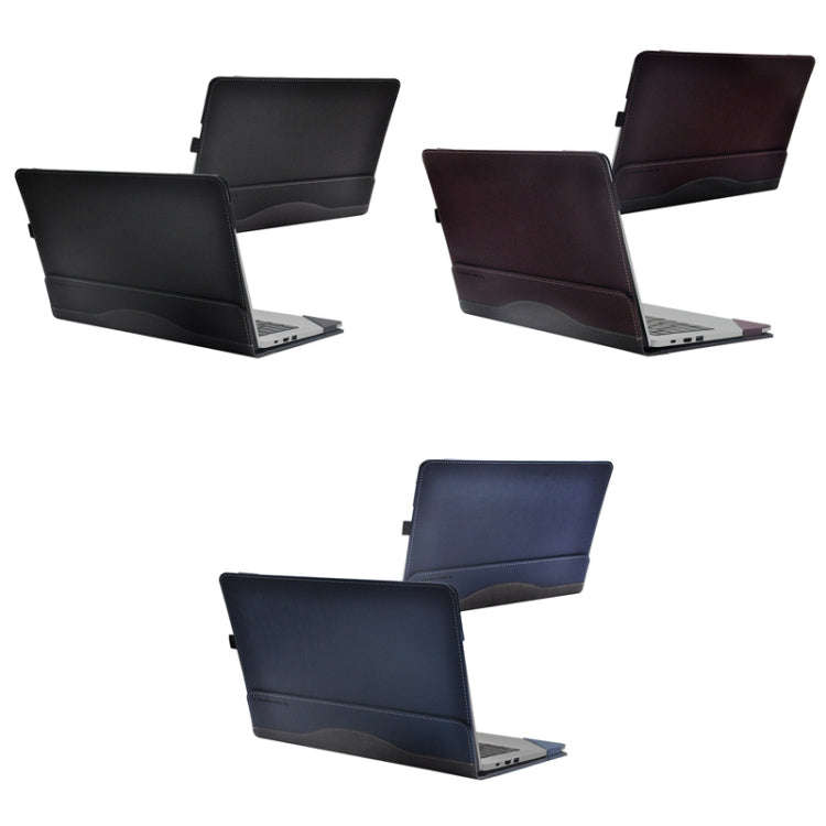 PU Leather Laptop Protective Case For Huawei Honor MagicBook(Dark Blue)