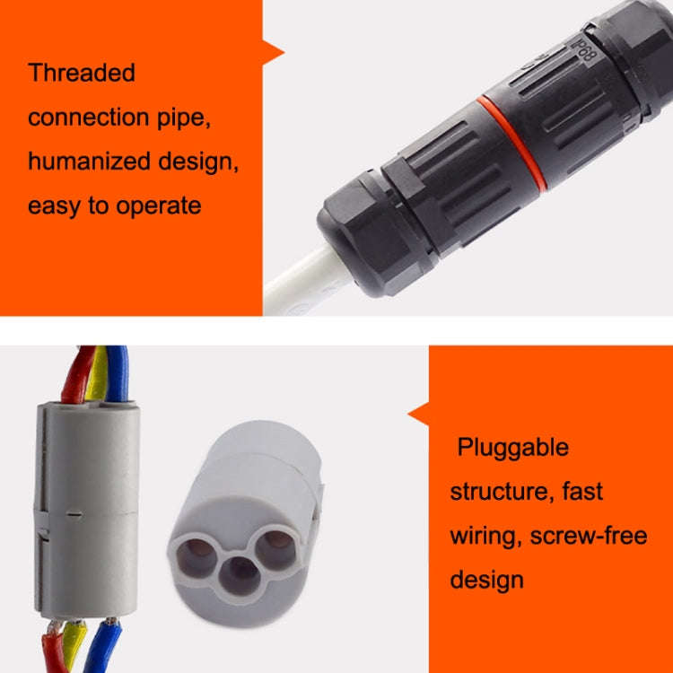 CDF-M3 Waterproof Wire Connector, Specification: 2 Pin
