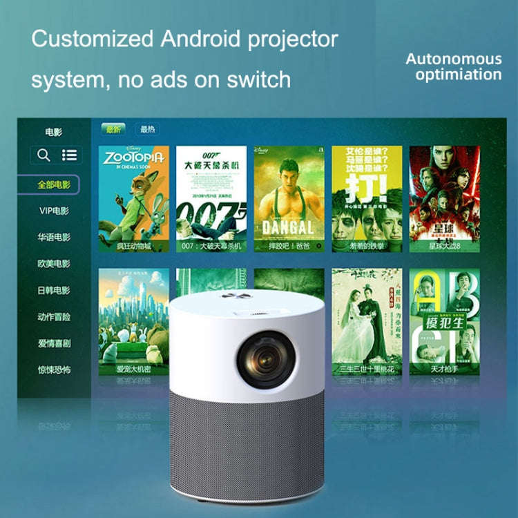 M1 Home Commercial LED Smart HD Projector, Specification: UK Plug(Intelligent WIFI Android Version)