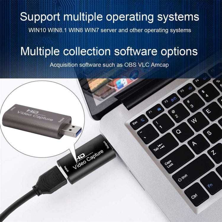 CJK013 Video Capture Card Live Recording Box Video Capture Adapter, Random Color Delivery