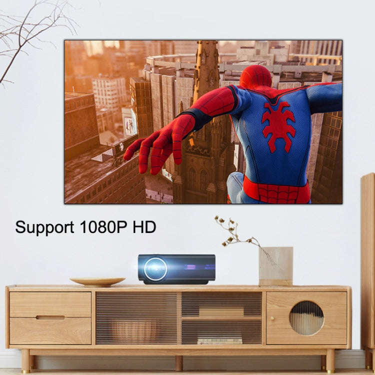 YG530 Home LED Small HD 1080P Projector, Specification: EU Plug(White)