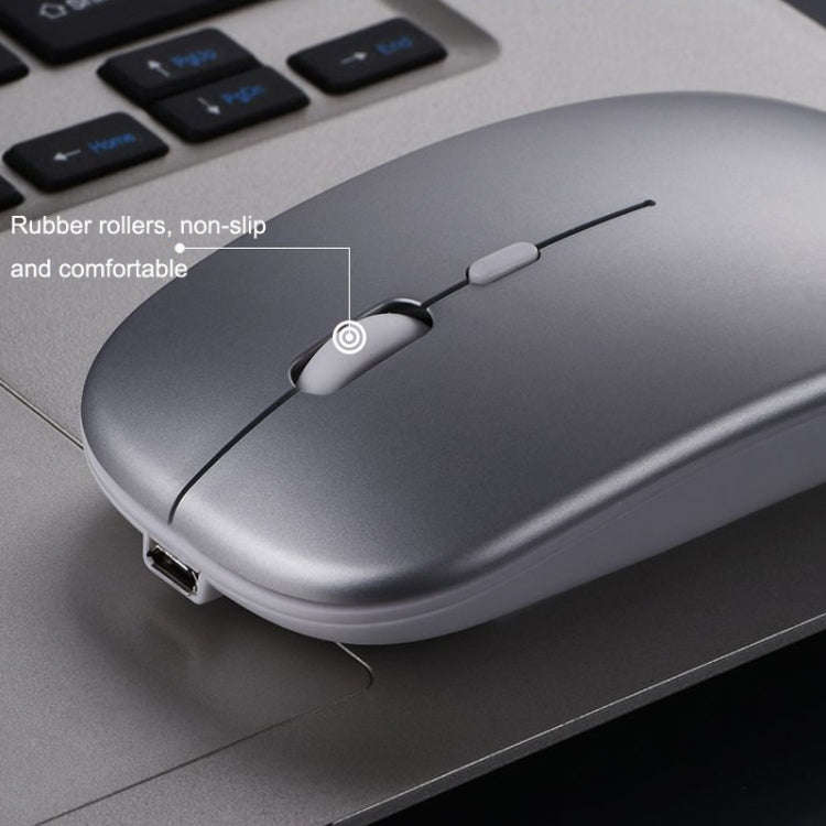 C7002 2400DPI 4 Keys Colorful Luminous Wireless Mouse, Color: 2.4G Silver Gray