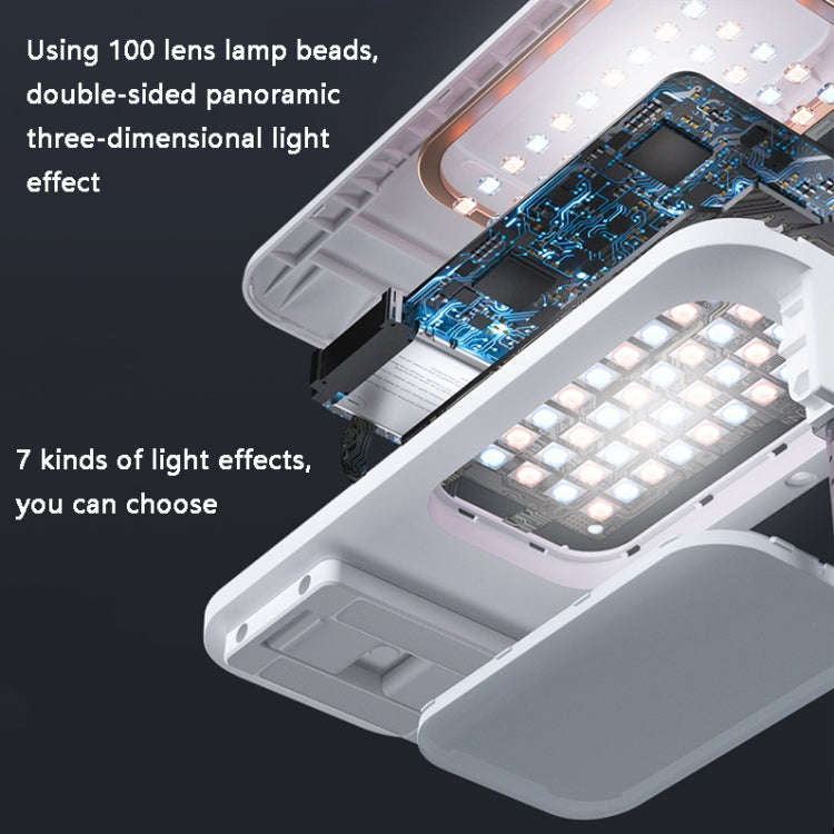 V6 360-Degree Rotating Double-Sided Light-Filling Live Bracket(White)