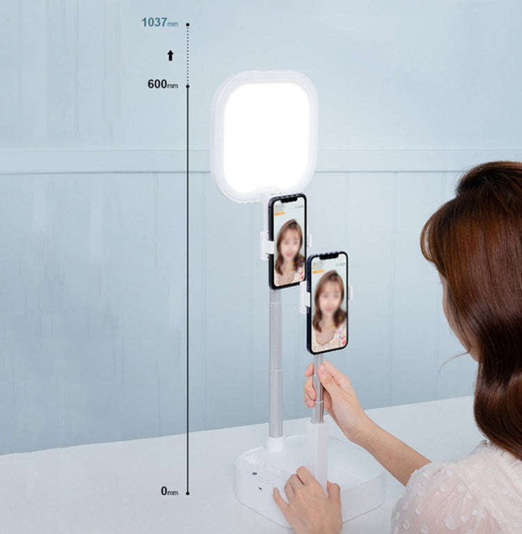 V8 Dual-Camera 360-Degree Rotating Light-Filling Live Stand, Spec: Holder + Remote + Storage Bag