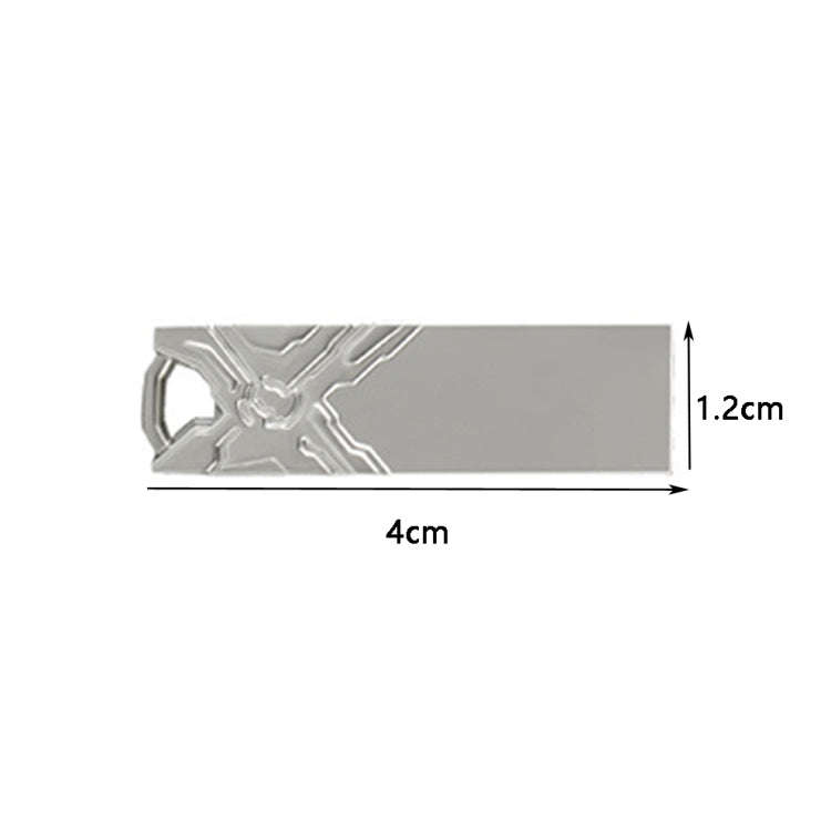 Jg1 USB 2.0 High-Speed Metal Engraving Car USB Flash Drives, Capacity: 4GB(White)
