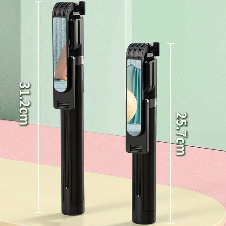 P81 1.7m Integrated Bluetooth Selfie Stick With TIKTOK Remote Control Makeup Mirror