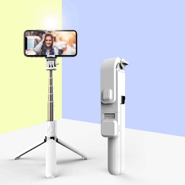 L03S Bluetooth Fill Light Tripod Integrated Selfie Stick(White)