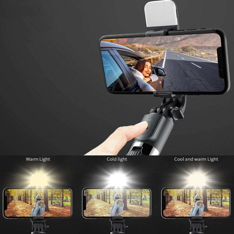 L03S Bluetooth Fill Light Tripod Integrated Selfie Stick(Black)