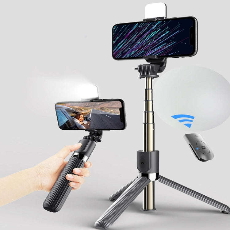 L03S Bluetooth Fill Light Tripod Integrated Selfie Stick(Black)