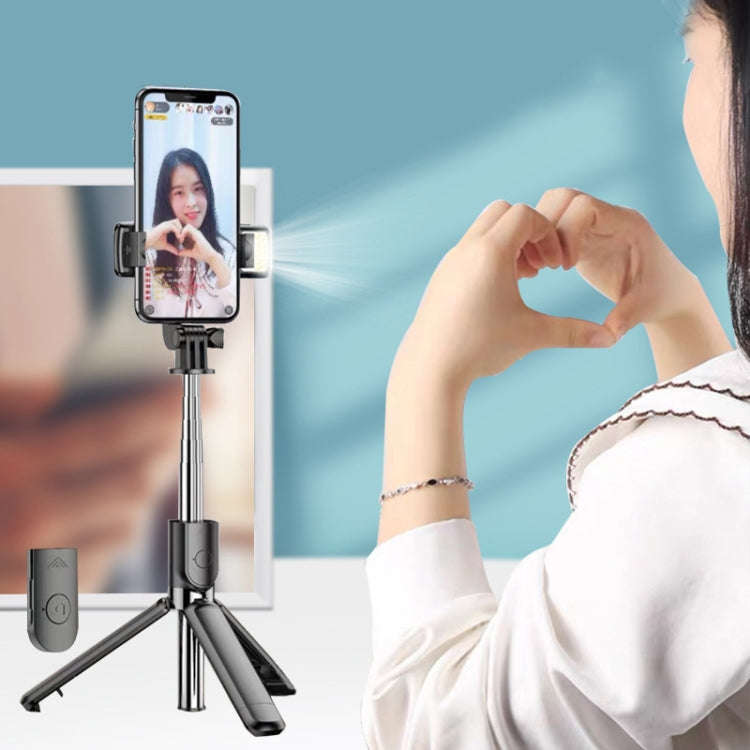 L03S Bluetooth Fill Light Tripod Integrated Selfie Stick(Black)