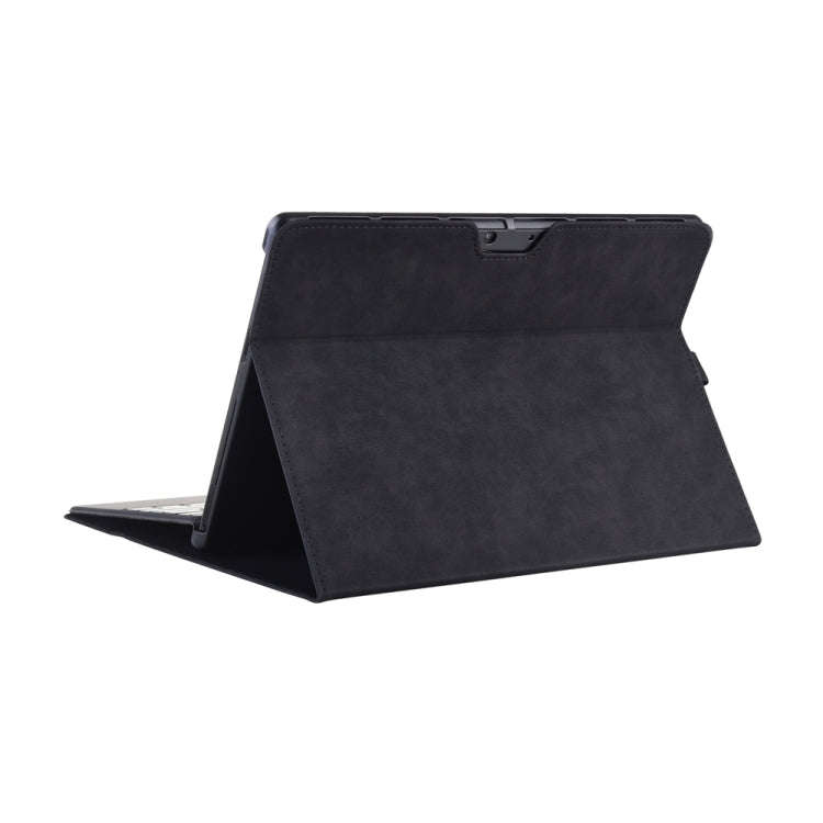13 inch Leather Tablet Protective Case For Microsoft Surface Pro X, Color: Black + Power Bag