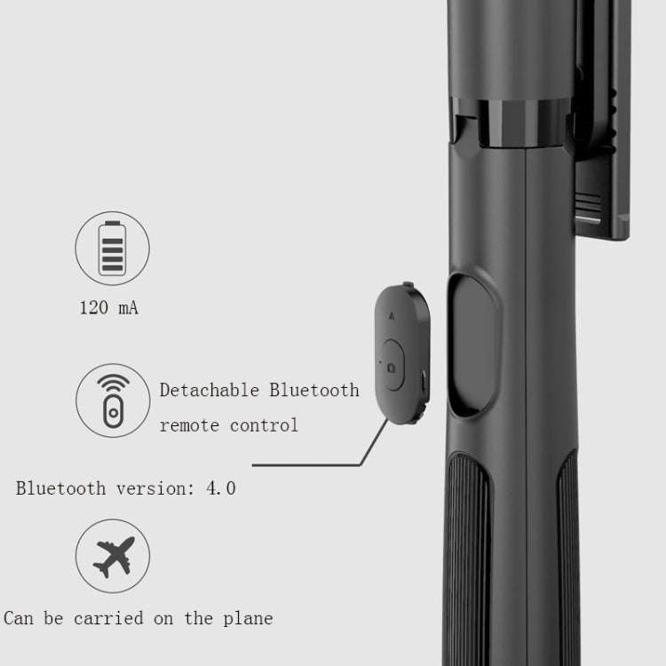Wireless Bluetooth Selfie Stick Live Telescopic Bracket, Specification: Q05 (Black)