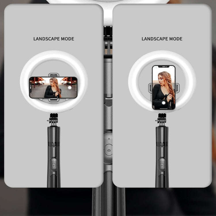 Wireless Bluetooth Selfie Stick Live Telescopic Bracket, Specification: Q05S (Black With Fill Light)