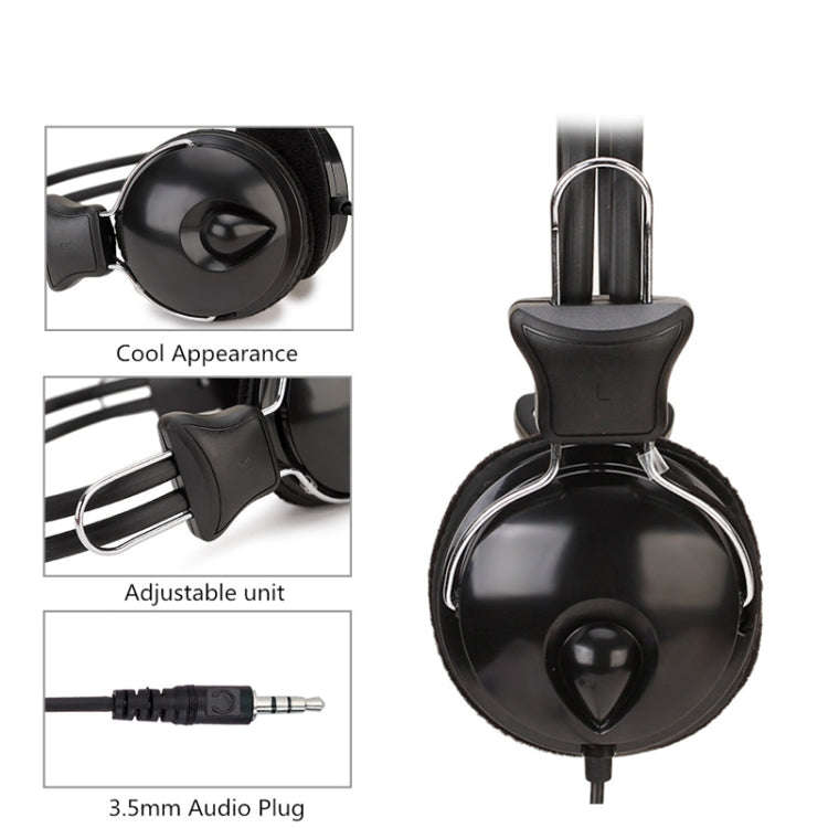 Soyto SY808MV Online Class Office Computer Headset, Cable Length: 1.6m, Color: Black 6.5mm
