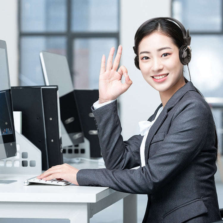 Soyto SY808MV Online Class Office Computer Headset, Cable Length: 1.6m, Color: Black 6.5mm