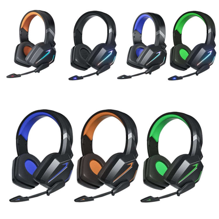 Soyto SY-G20 RGB Dual Streamer Gaming Computer Headset, Style: Lighting Version (Black Blue)