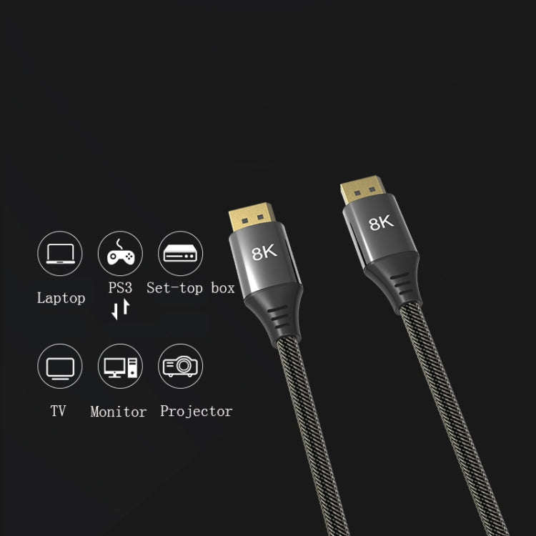 2m DP1.4 Version 8K DisplayPort Male to Male Computer Monitor HD Cable