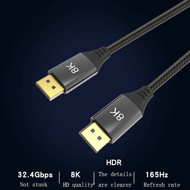 2m DP1.4 Version 8K DisplayPort Male to Male Computer Monitor HD Cable