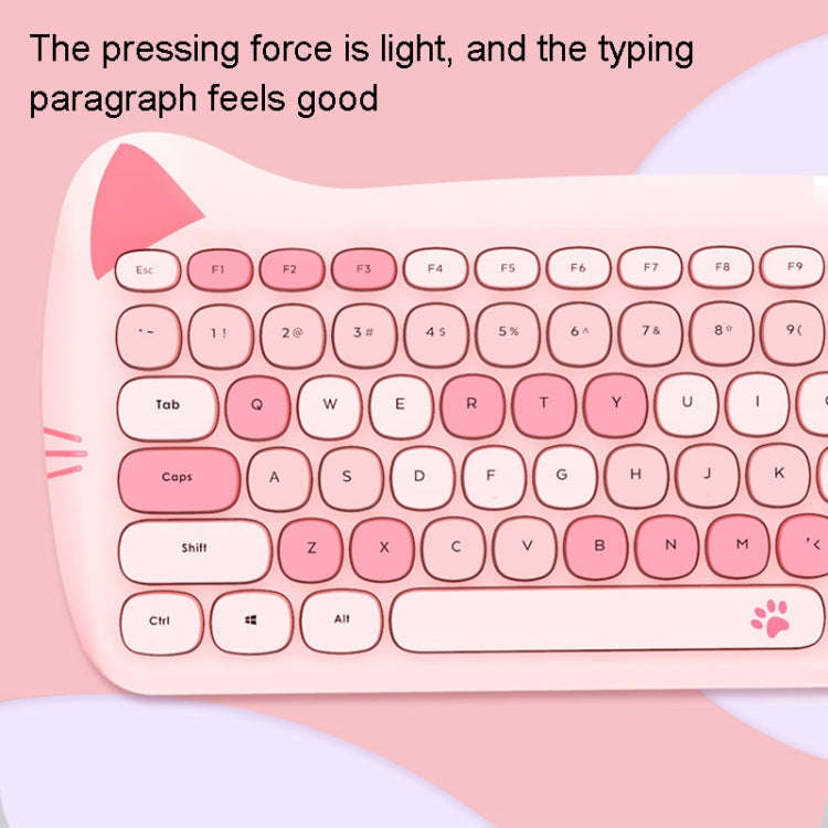 MOFii 2.4GHz 84 Keys Wireless Keyboard and Mouse Set(Purple)