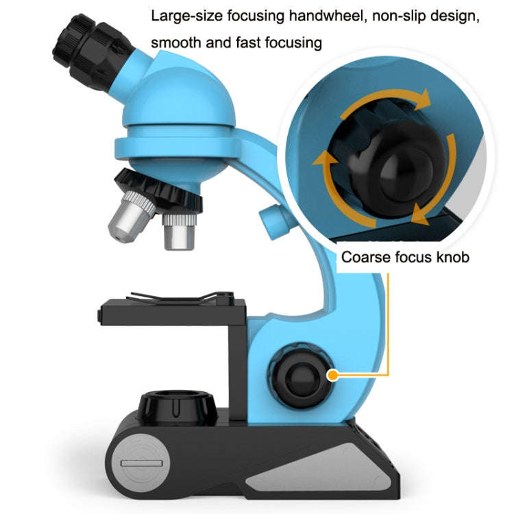 GB002 HD 1200 Times Wide Angle Microscope Children Educational Toys(Blue)