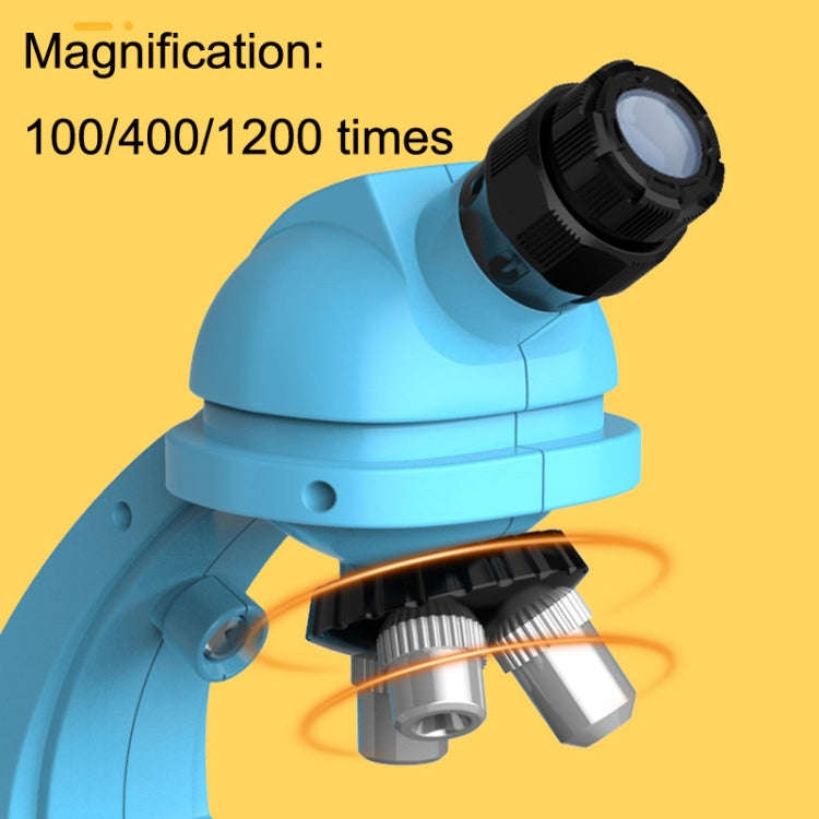 GB002 HD 1200 Times Wide Angle Microscope Children Educational Toys(Blue)