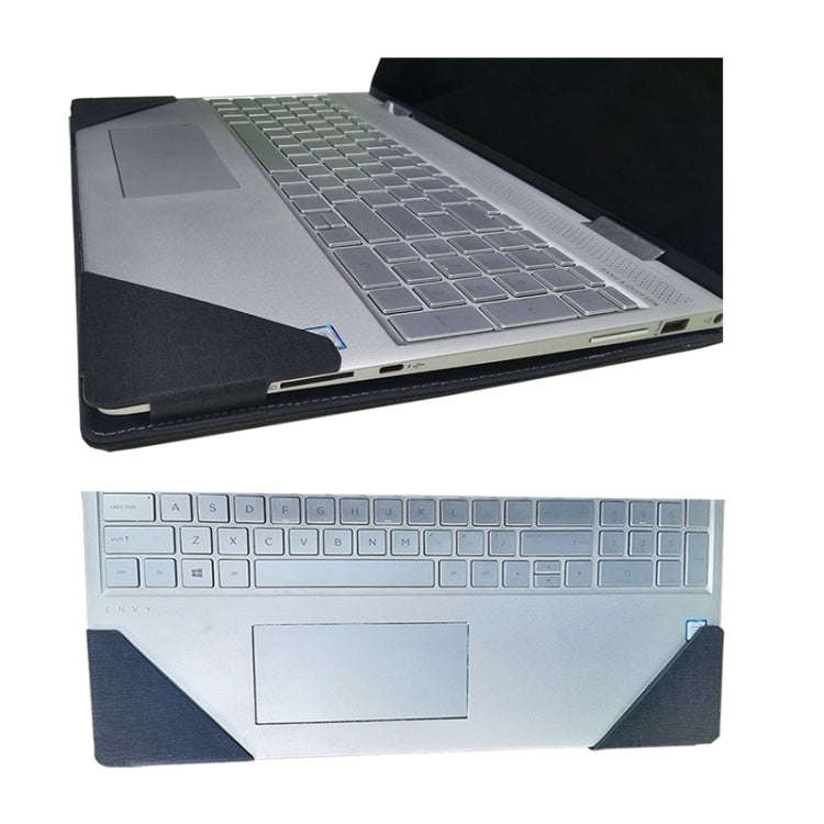 PU Leather Laptop Protective Case For HP Envy X360 15-BP / CN / DR / DS(Black)